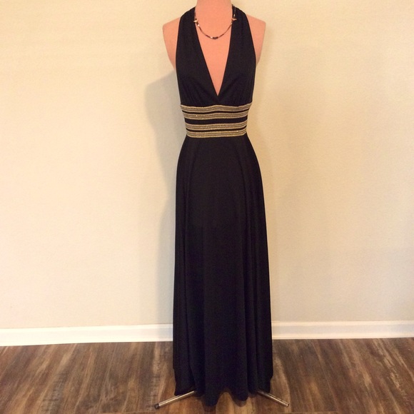 Vintage Dresses & Skirts - Vintage 70s disco Studio 54 minimalist maxi dress